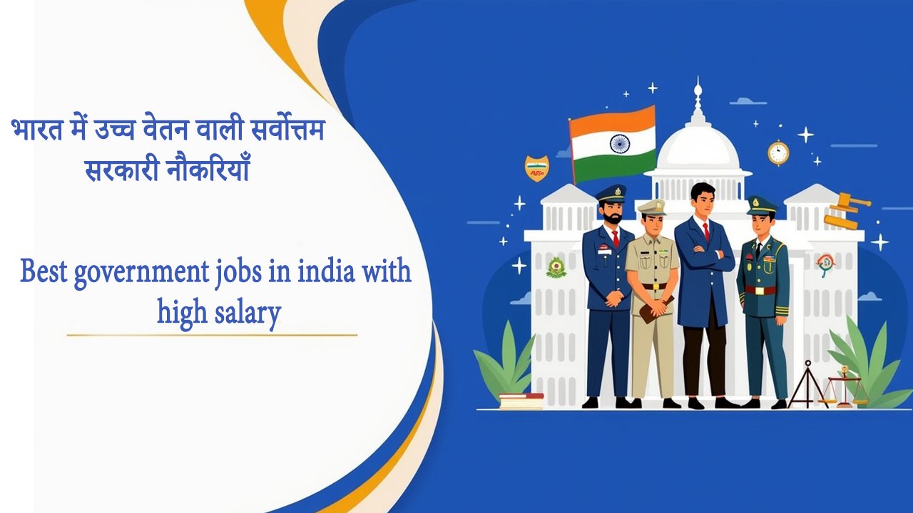 भारत में उच्च वेतन वाली सर्वोत्तम सरकारी नौकरियाँ best government jobs in india with high salary