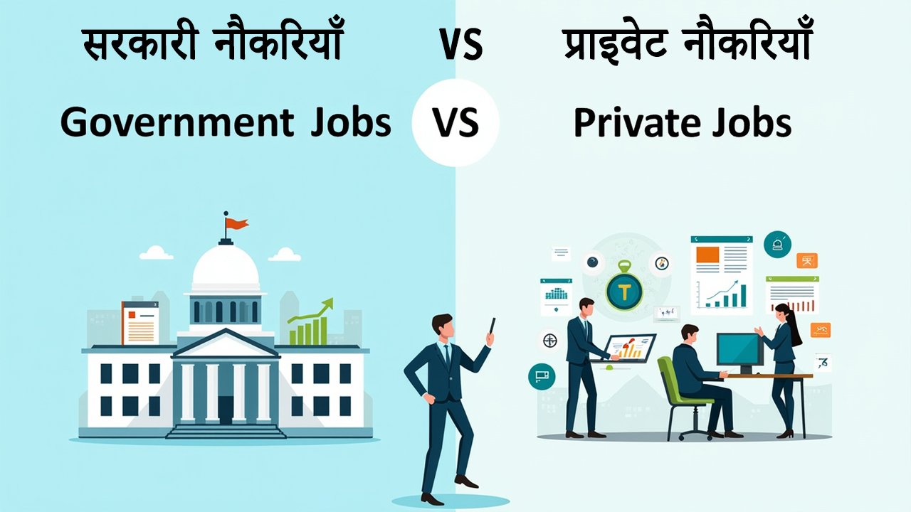 सरकारी नौकरियाँ vs प्राइवेट नौकरियाँ government jobs vs private jobs